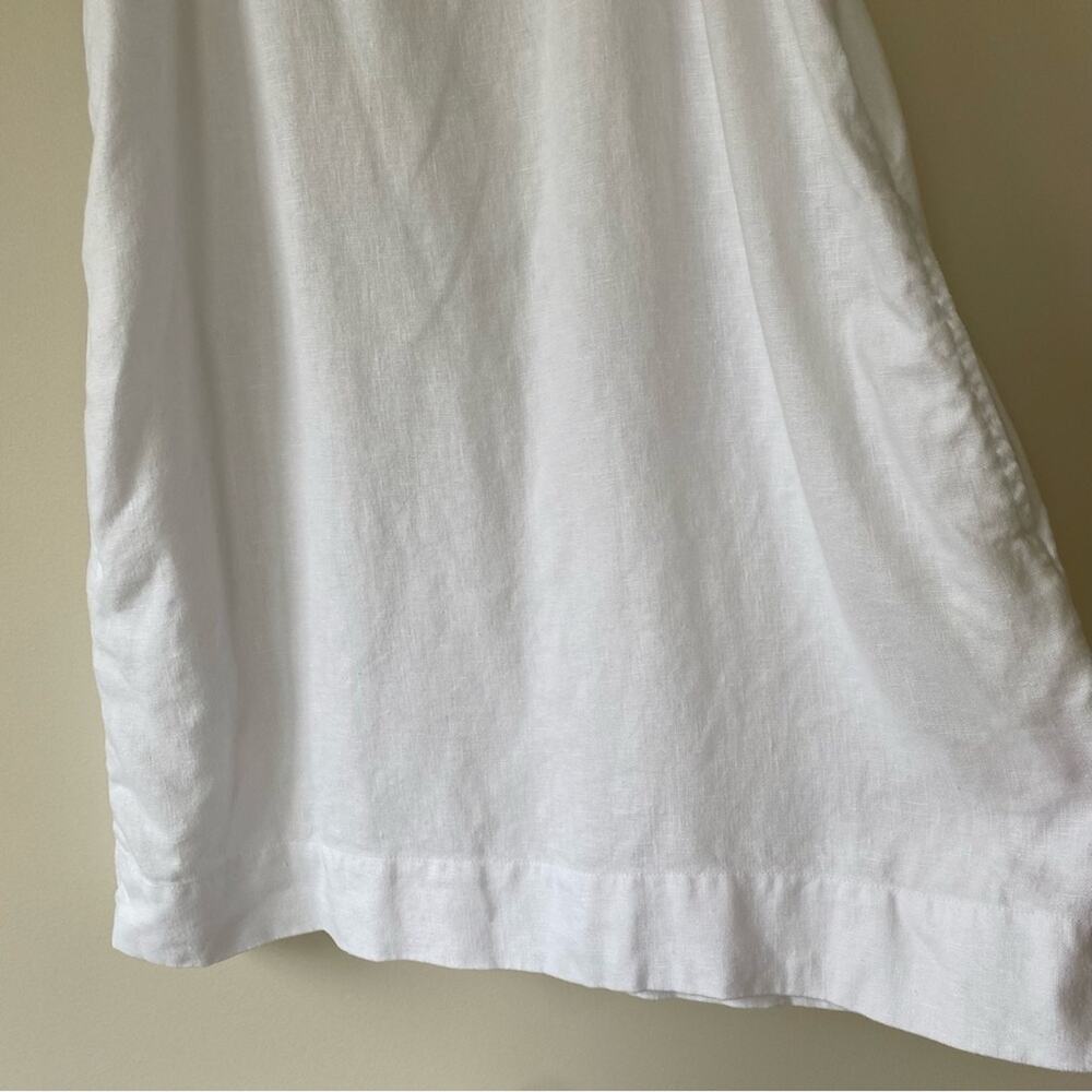 Madewell Embroidered Tank Mini Dress in Linen Eyelet White Size 4 - Picture 5 of 13